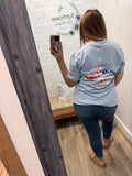 Lifestyle Fishing Co LI Bass Tee- Flag